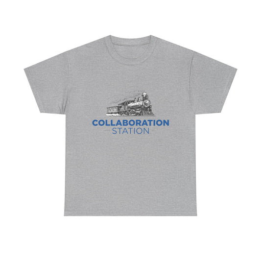 Collaboration Station T‑Shirt — "Different Paths, Same Power" Railroad Graphic Tee
