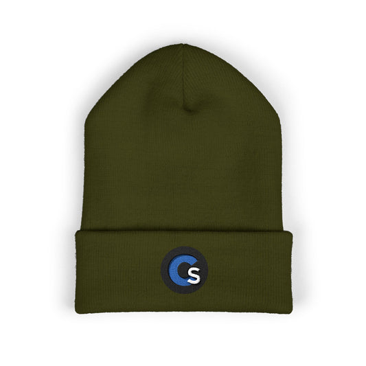 Collaboration Station Logo Cuffed Beanie — Knit Winter Hat