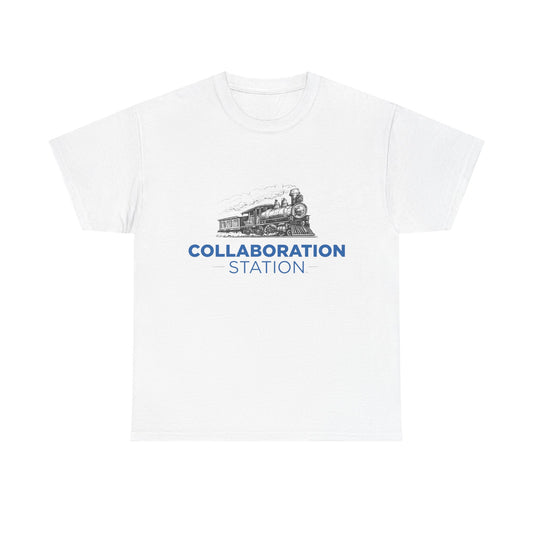 Collaboration Station T‑Shirt — "Different Paths, Same Power" Railroad Graphic Tee